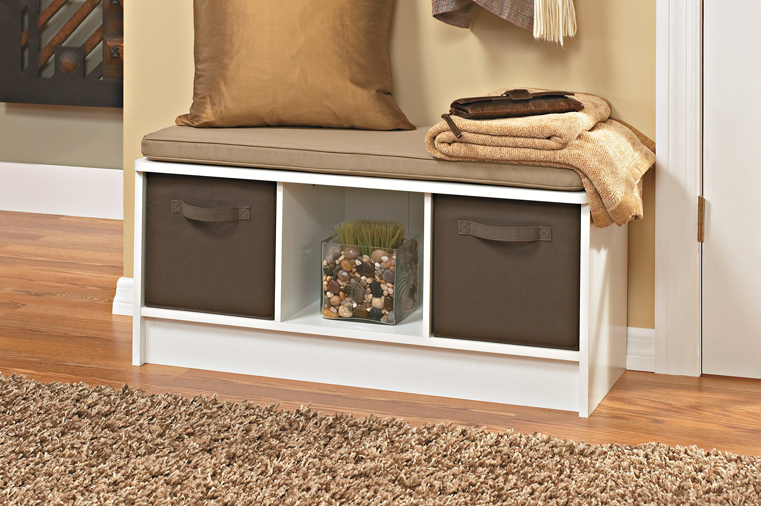 ClosetMaid 1569 Cubeicals 3Cube Storage Bench, White 696578633841 eBay