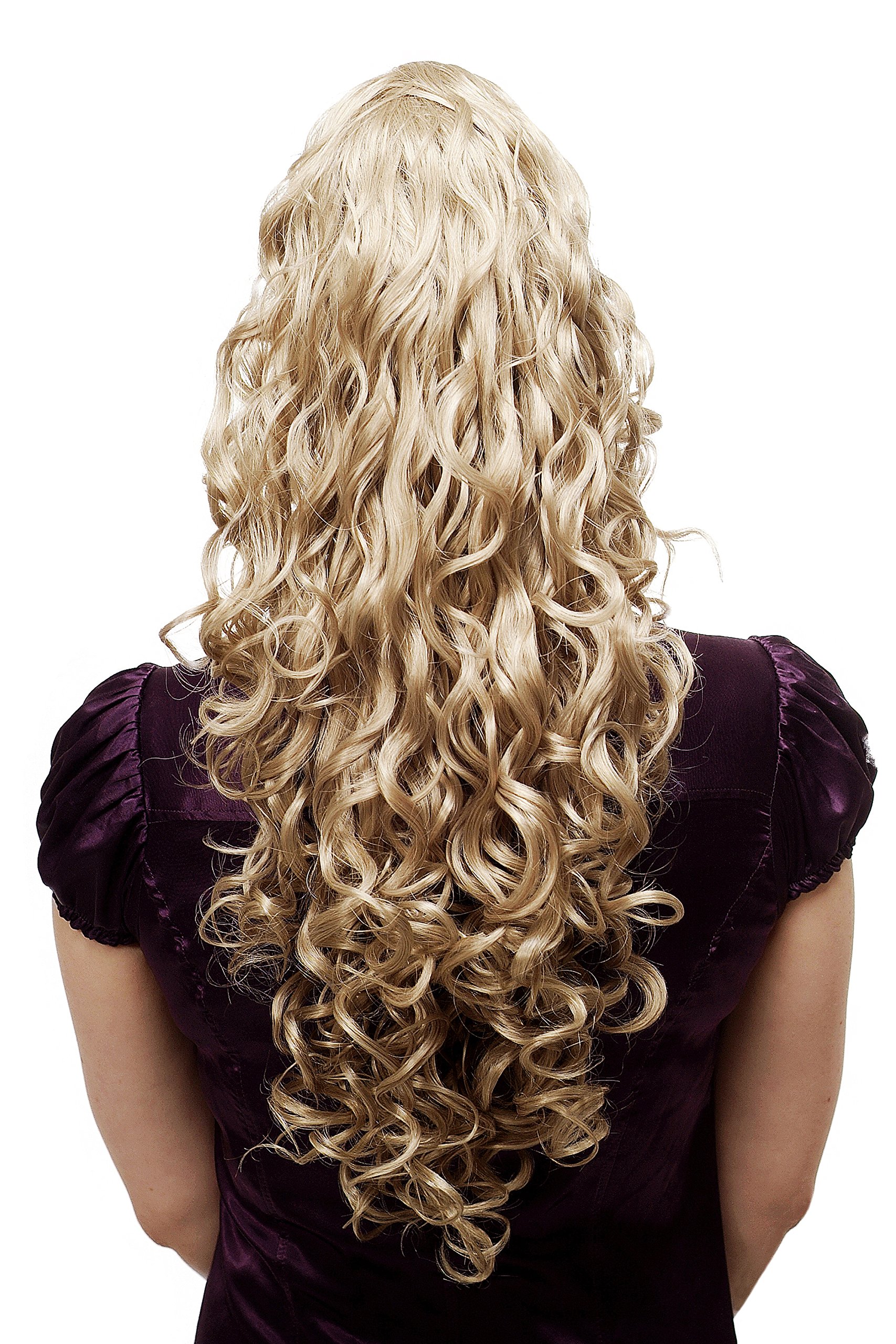 WIG ME UP - N310-22 Hairpiece ponytail extension very long massive volume voluminous curly amazing curls kinks middle medium blond 23inch