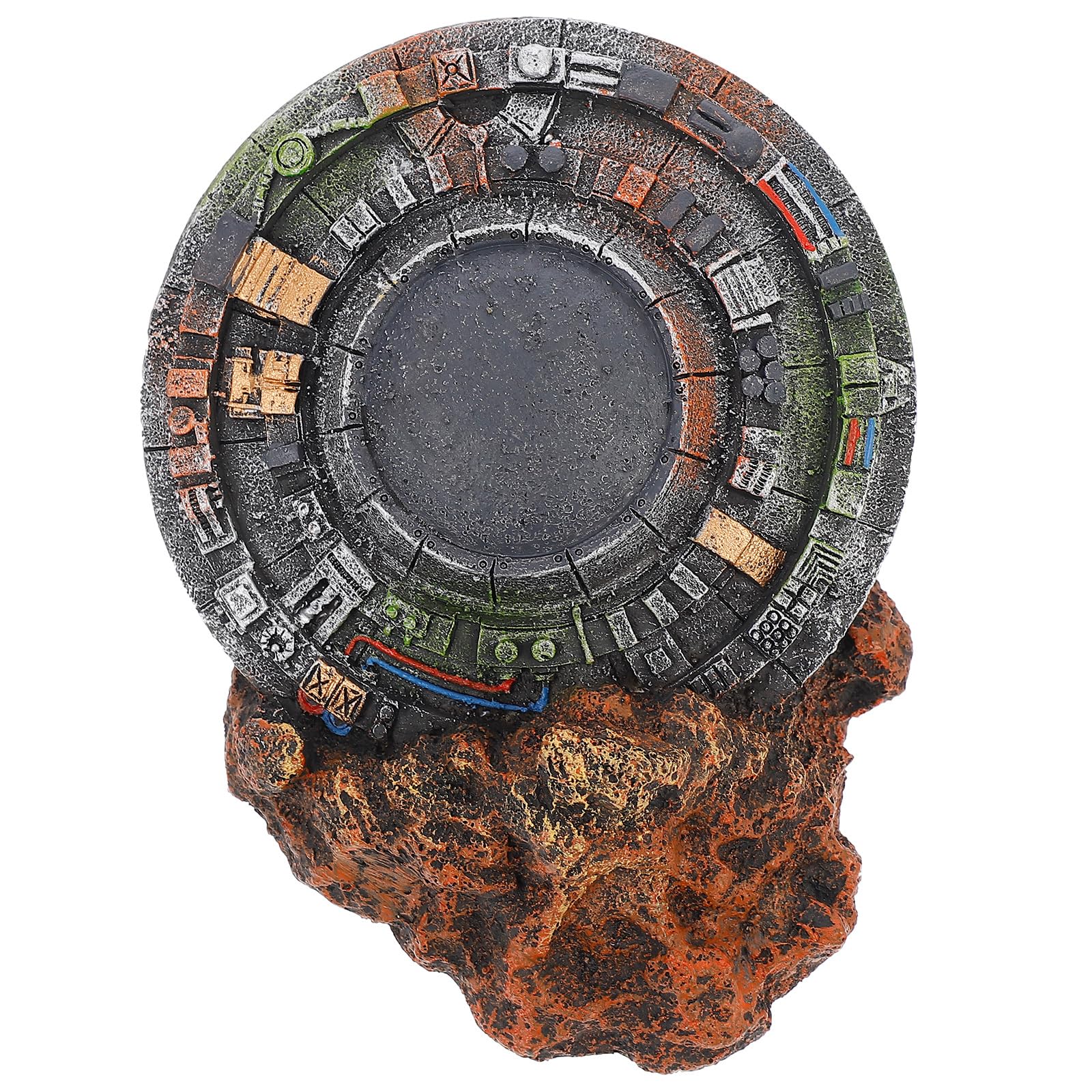 ULTECHNOVO Emulation UFO Wreck Adornment Fish Tank Decorations, Creative Spaceship Fish Tank Ornaments Accessories