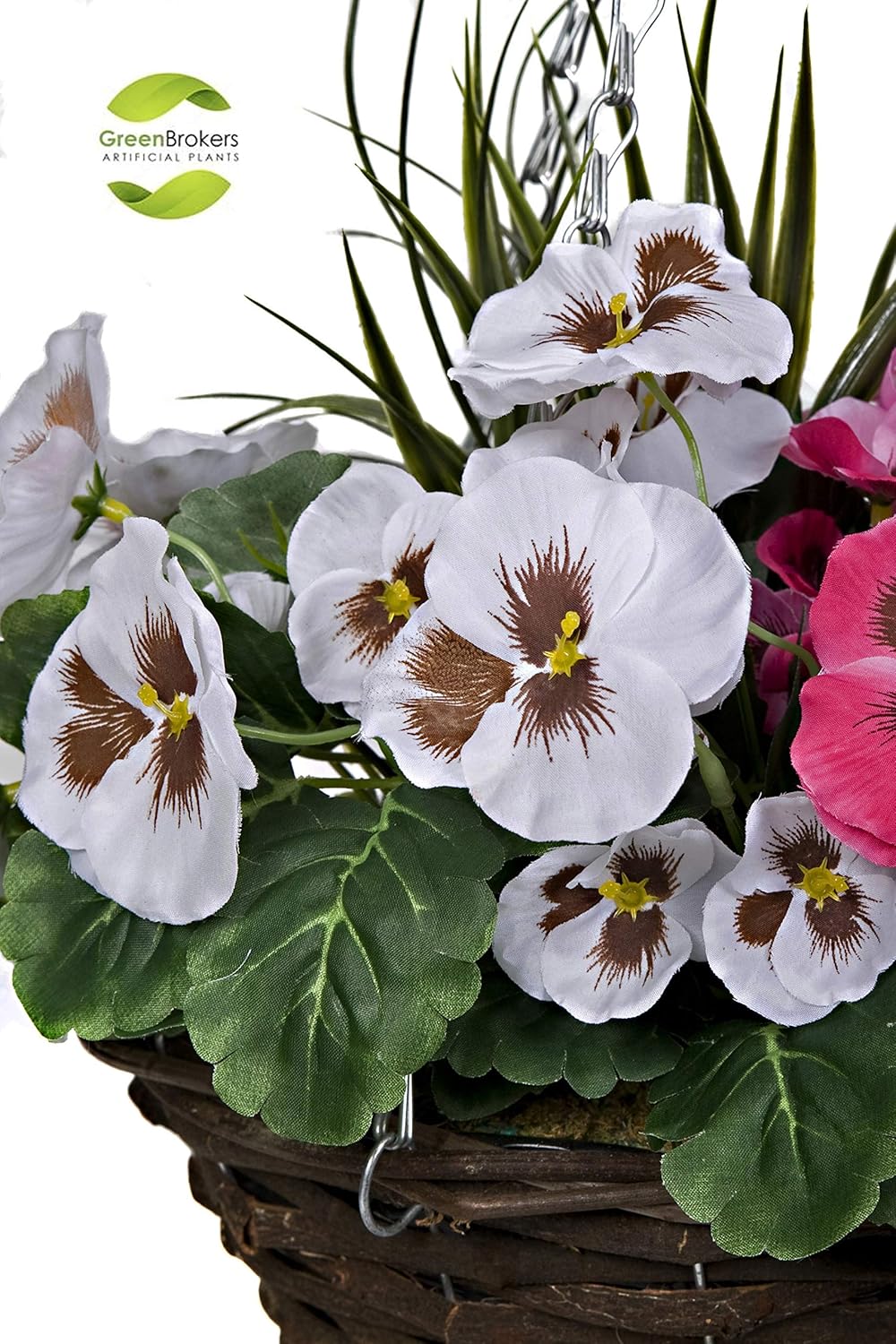 Amazon Com Greenbrokers Artificial Hanging Flowers And Decorative Grasses Garden Outdoor