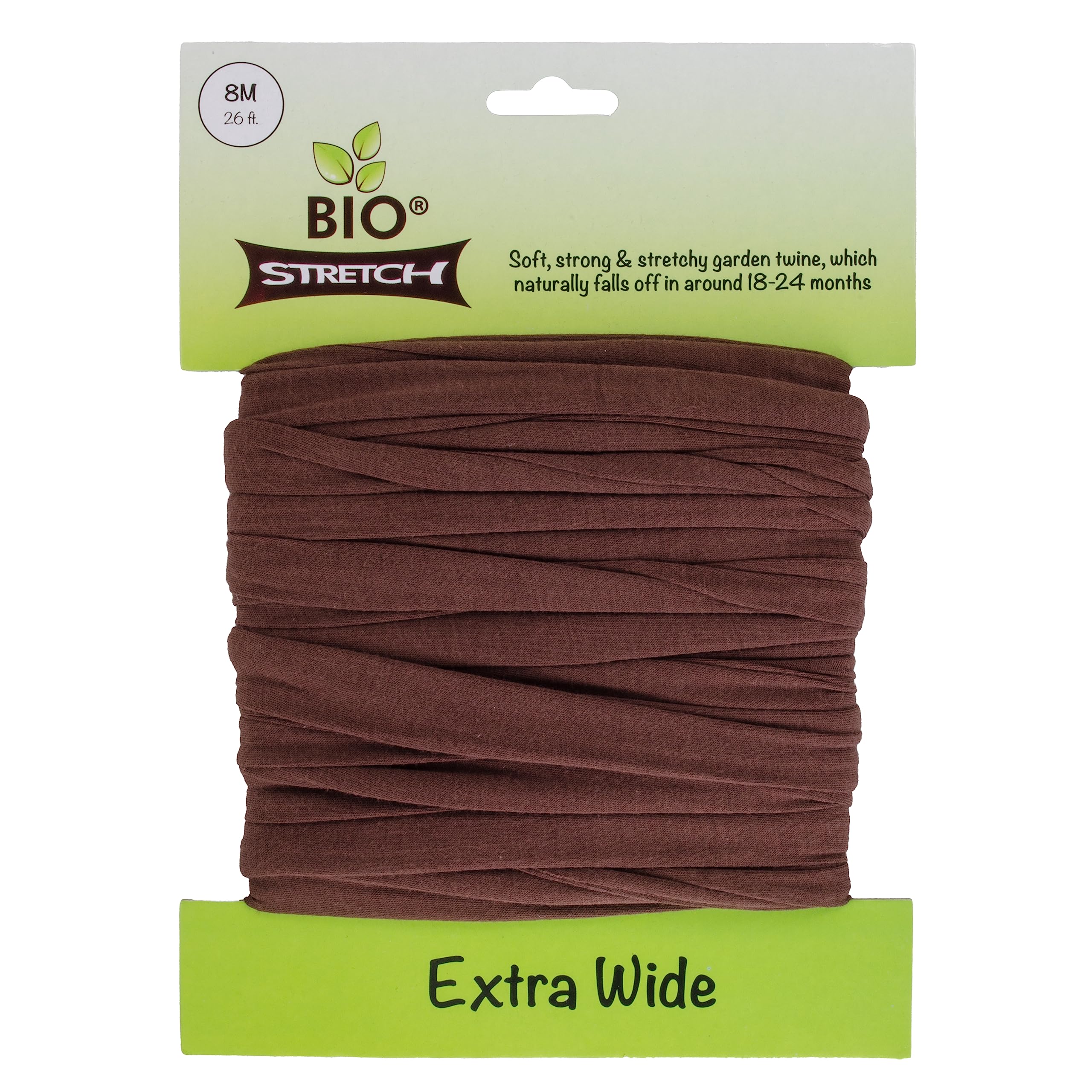 Bio-stretch Extra Wide Garden Plant Ties for Large Plants & Young Trees - Soft, Strong & Stretchy Cut-to-Length Garden Tape (8M / 26 ft)