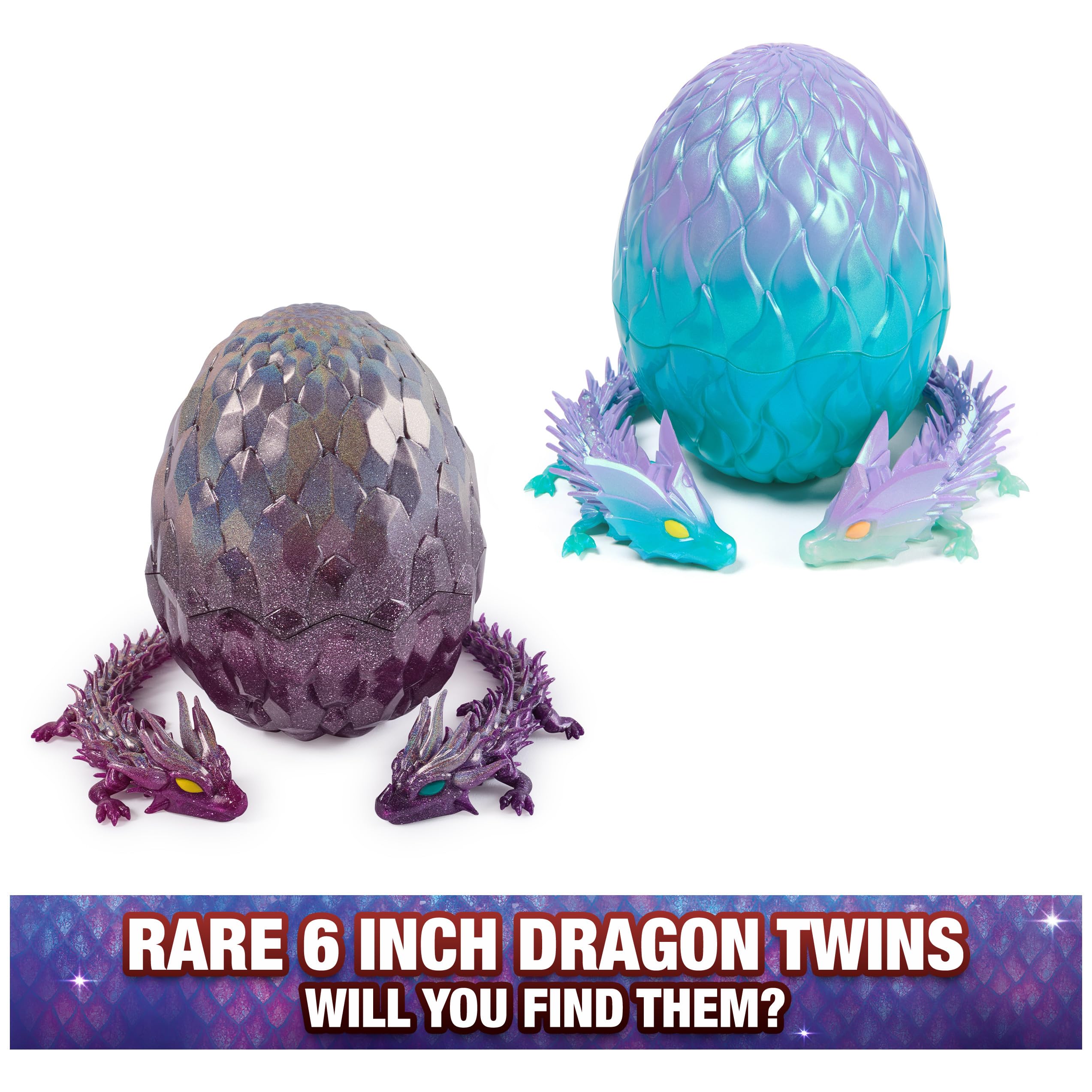 Dragons, 12.5-inch Collectible Articulated Dragon Toy Figure & Blind Box Display Egg, Fidget Home Office & Desk Decor (Styles May Vary)