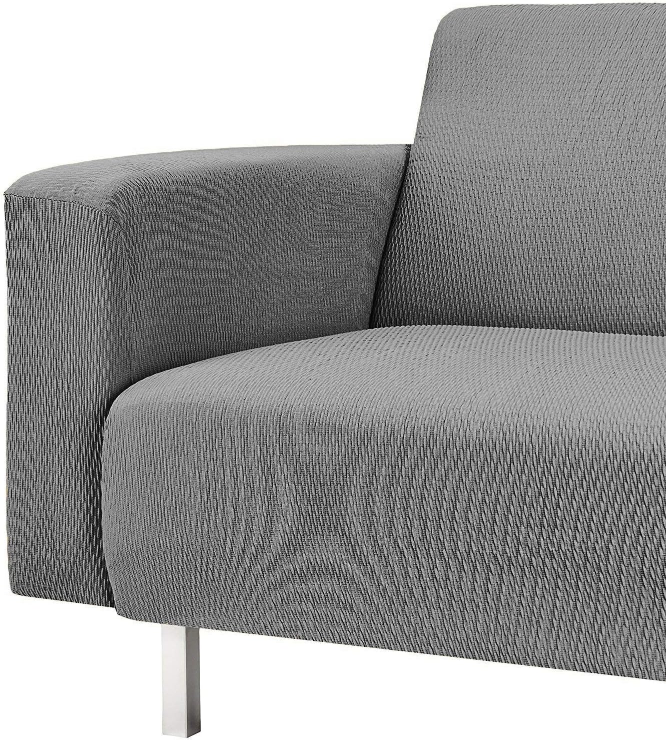 Martina Home Tunez Sofa Cover for Chaise Longue 32 x 17 x 42 cm Right Short Arm (Front View) Tres Plazas grey - Image 4