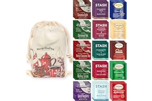 GARDENIKA Holiday Tea Bag Sampler Gift Set - 45 count, 15 flavors - Christmas Seasonal Variety Collection