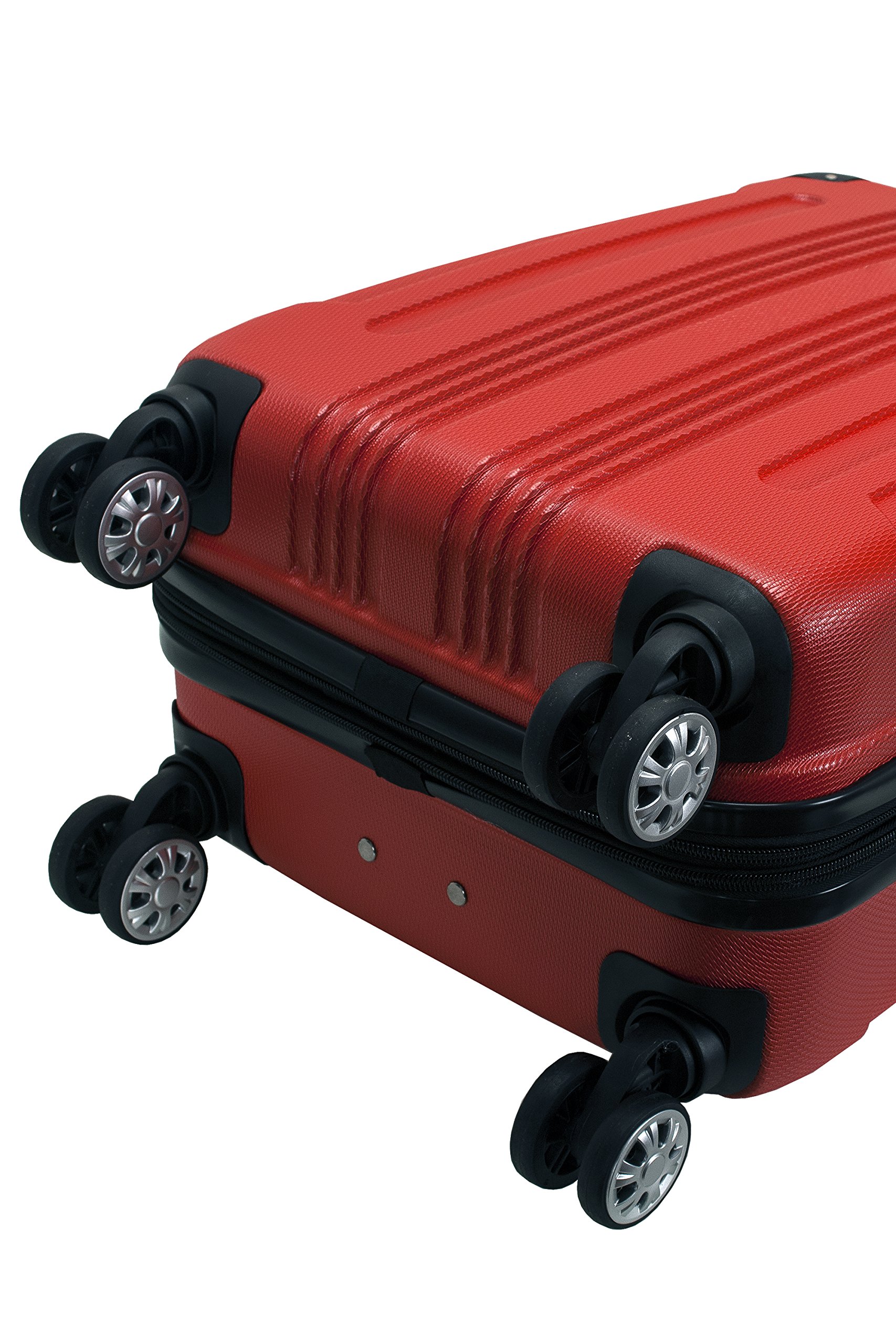 Rockland London Hardside Expandable Luggage with Spinner Wheels, Red, Carry-On 20-Inch