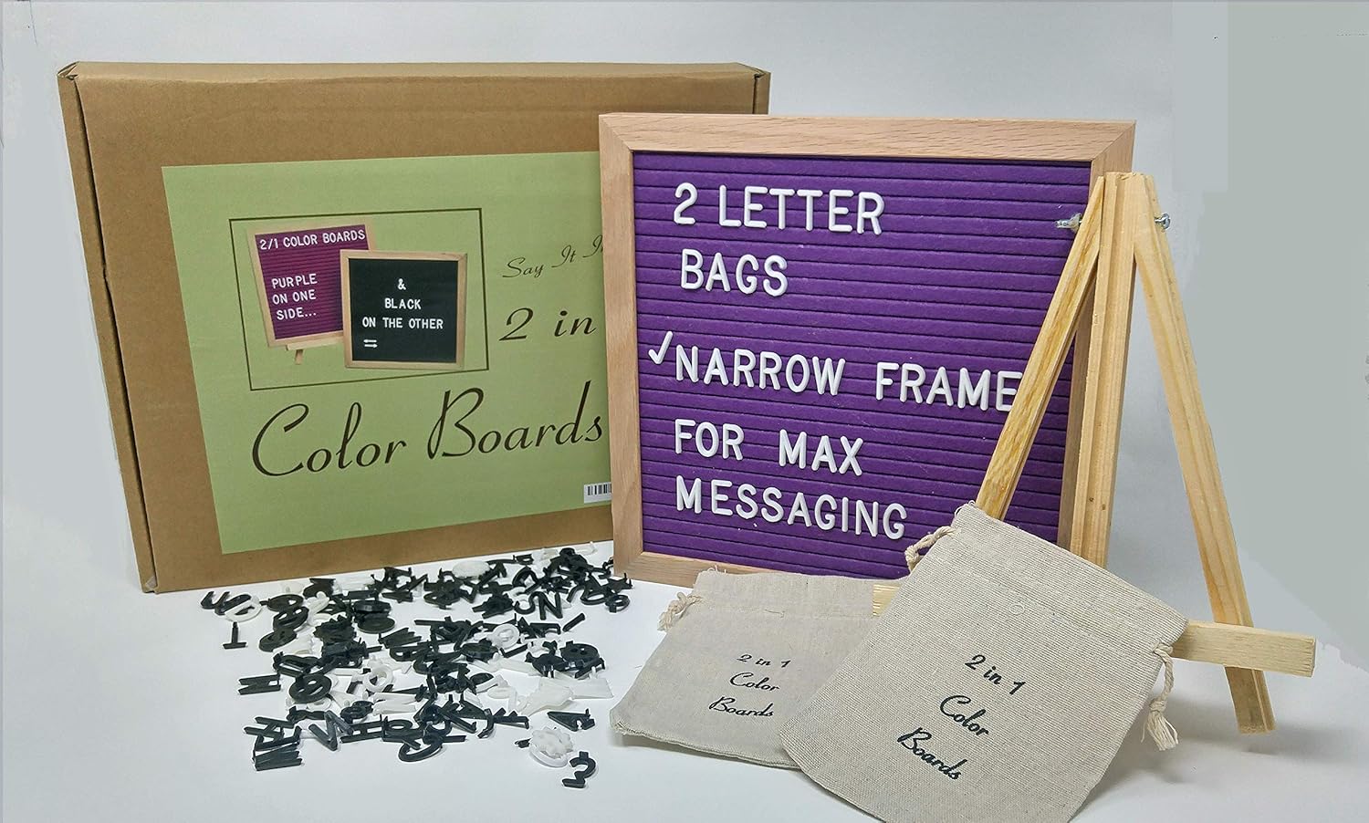 Felt Message Board with Letters Letterboard is Colorful and Reversible