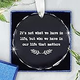 PALORIX Christmas Ornament Gifts for Women Men - Glass Christmas Ornaments 2025 for Tree Decorations - Family Ornaments for Mom Dad Grandma Grandpa, Gifts for Sister Brother Friend Husband Wife
