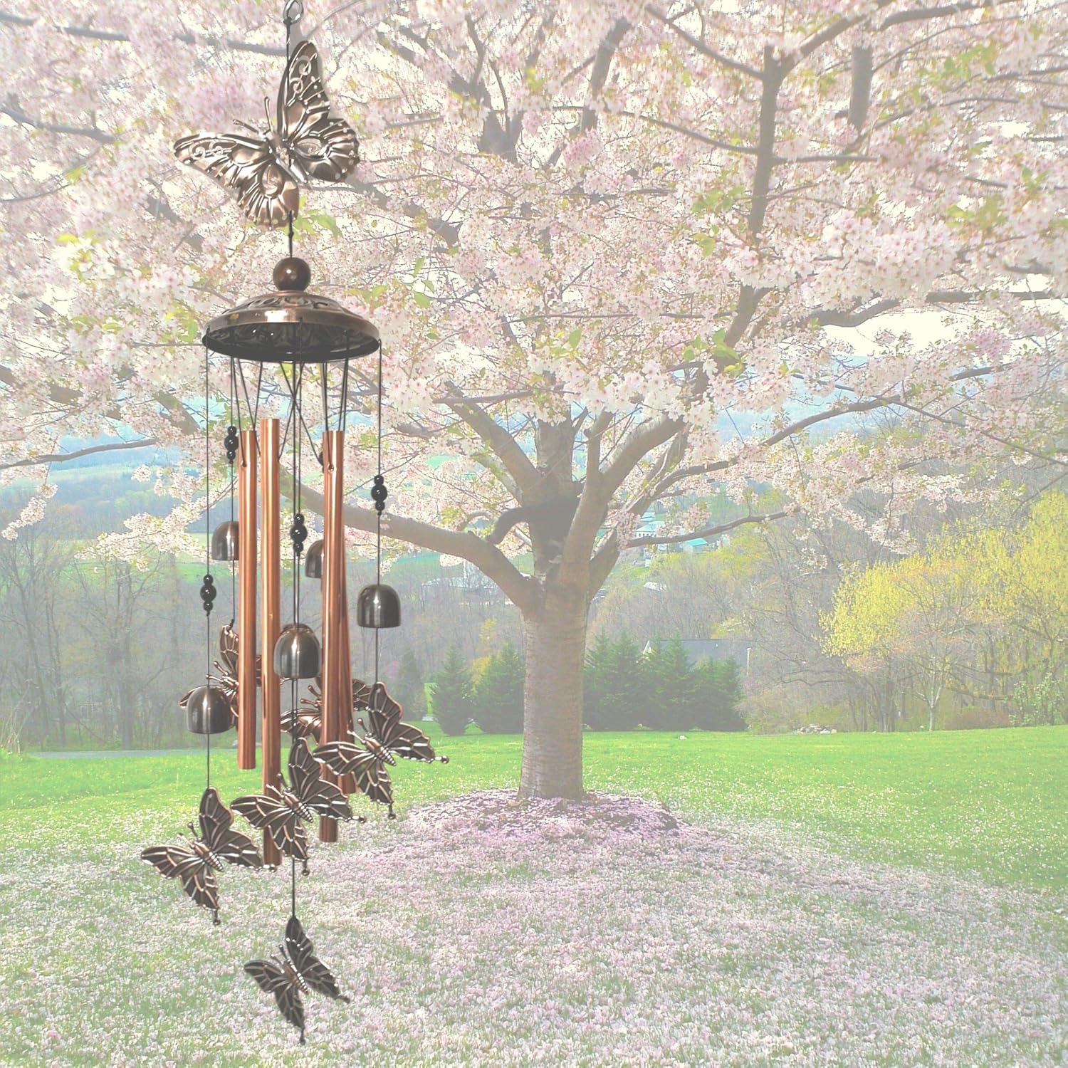 Memorial Wind Chimes For Loss Of Loved One Prime Butterfly Condolence Wind Chimes For Funeral Sorry For Your Loss Gifts Bereavement Sympathy Windchimes In Memory With 3 Exclusive Poems Quote Chimes