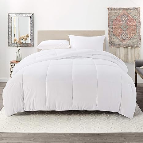 Amazon Com Nestl Down Alternative Comforter Quilted Comforter King Size Comforter Hypoallergenic All Season Quilted Duvet Insert White Home Kitchen