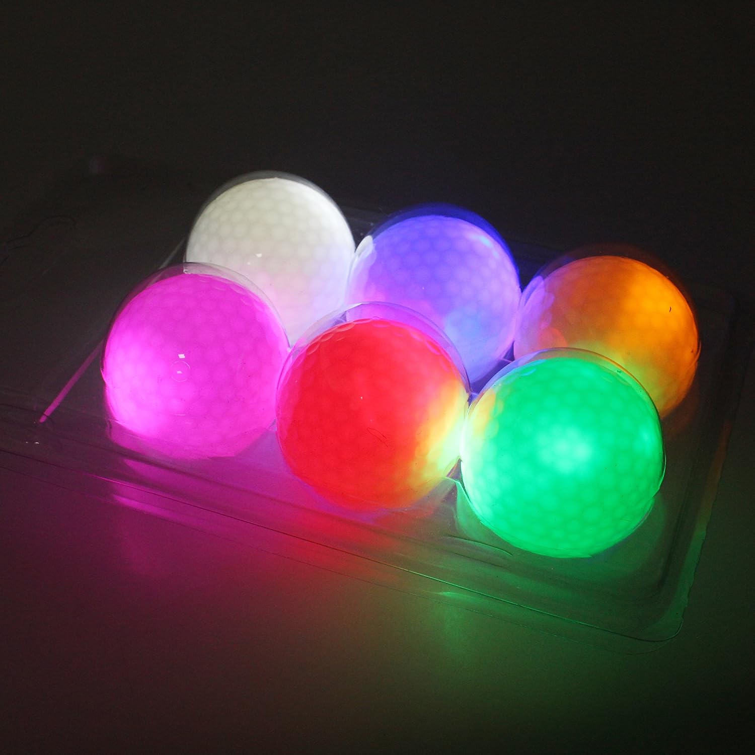 Nightゴルフボールledライトup連続明るい6個6色公式サイズ重量定数on Kofull For B0787spsbh Golfer ゴルフ練習 ボール 日本限定 Www Anoual Ma