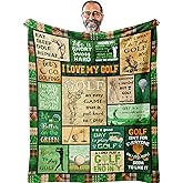 Ruvinzo Golf Gifts for Men, Funny Golf Gift for Men Unique, Mens Best Golf Gift for Him, Golf Gift for Women, Cool Golfing Gifts Idea for Golfers, Golf Lover Birthday Gift Blanket 60” x 50”