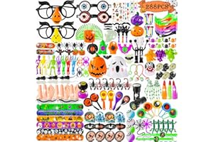 Thuodo 288 PCS Halloween Party Favors for Kids Halloween Toys Bulk Trick or Treat Goodie Bag Fillers Holiday Party Supplies School Classroom Non Candy Prizes Gifts