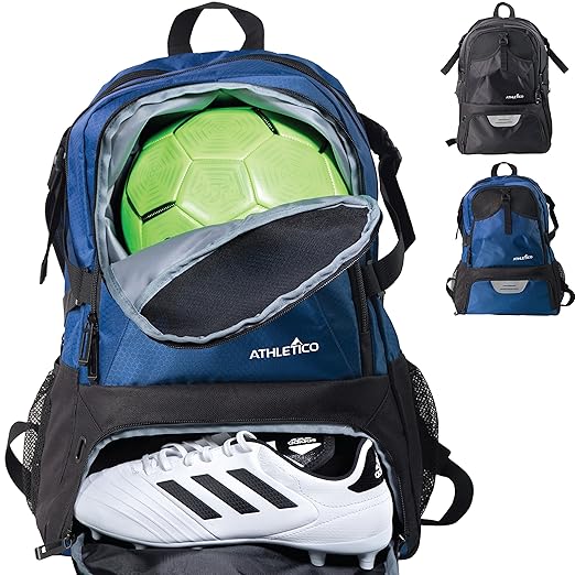 Athletico Fußball -, Rucksack, Tasche & für Fußball, Basketball, Fußball, mit extra Cleat-Ball Fächer