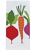 T-Fal Textiles 2 Pack Veggie Print Dual Sided Woven Weave Cotton Kitchen Dish Towel