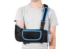 Boisea Arm Sling Shoulder Immobilizer for Women and Men,Adjustable Ergonomic Medical Shoulder Sling for Torn Rotator Cuff for Shoulders,Clavicle,Wrist,Elbow Injury (1, Blue)