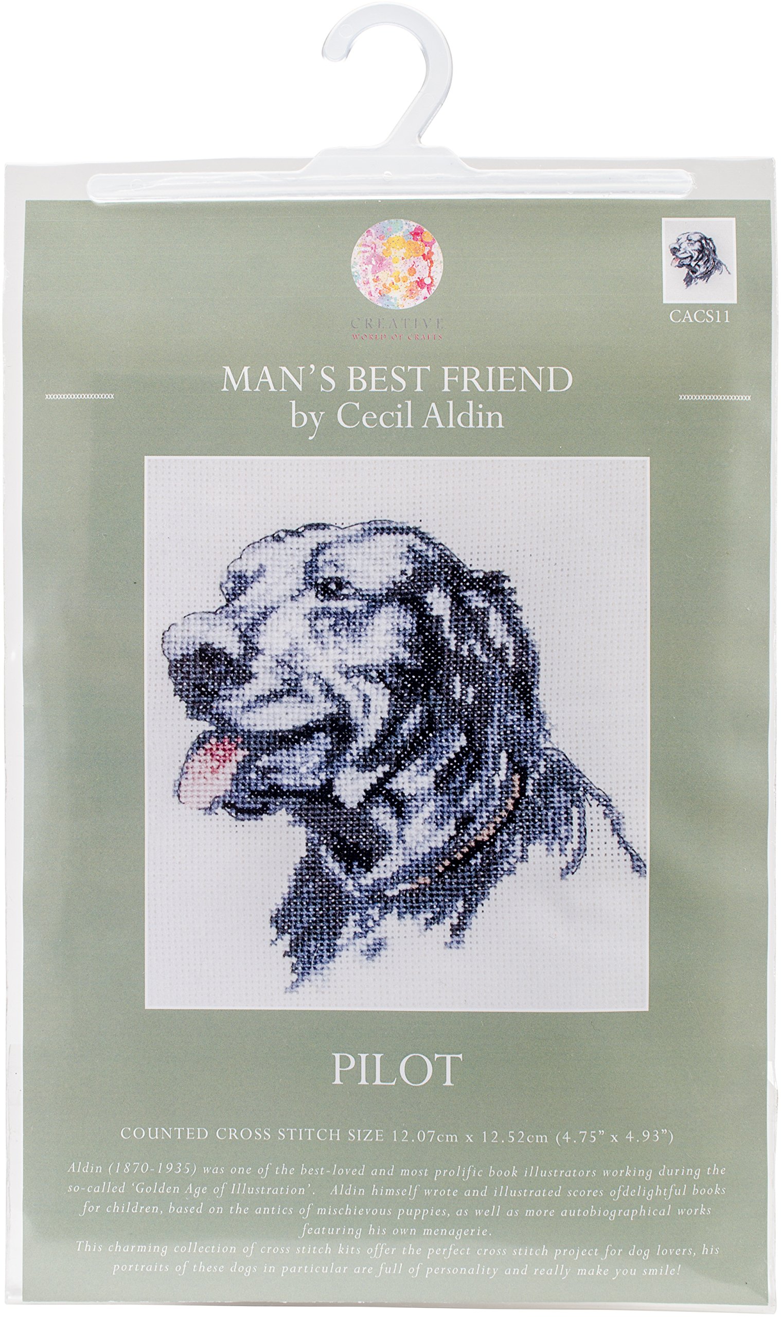 NEW - Cecil Aldin Man's Best Friend Cross Stitch Kit - Pilot