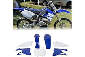 ECOTRIC Replica Restyle Plastic kit Compatible with 1996-2001 Yamaha YZ125 YZ250 Blue & White Sturdy Durable ABS Plastic