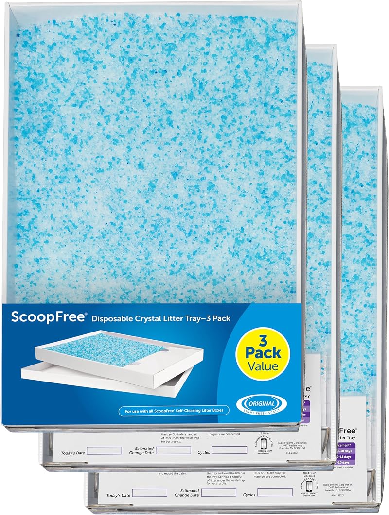 PetSafe ScoopFree Replacement Blue Crystal Litter Tray 3 Pack