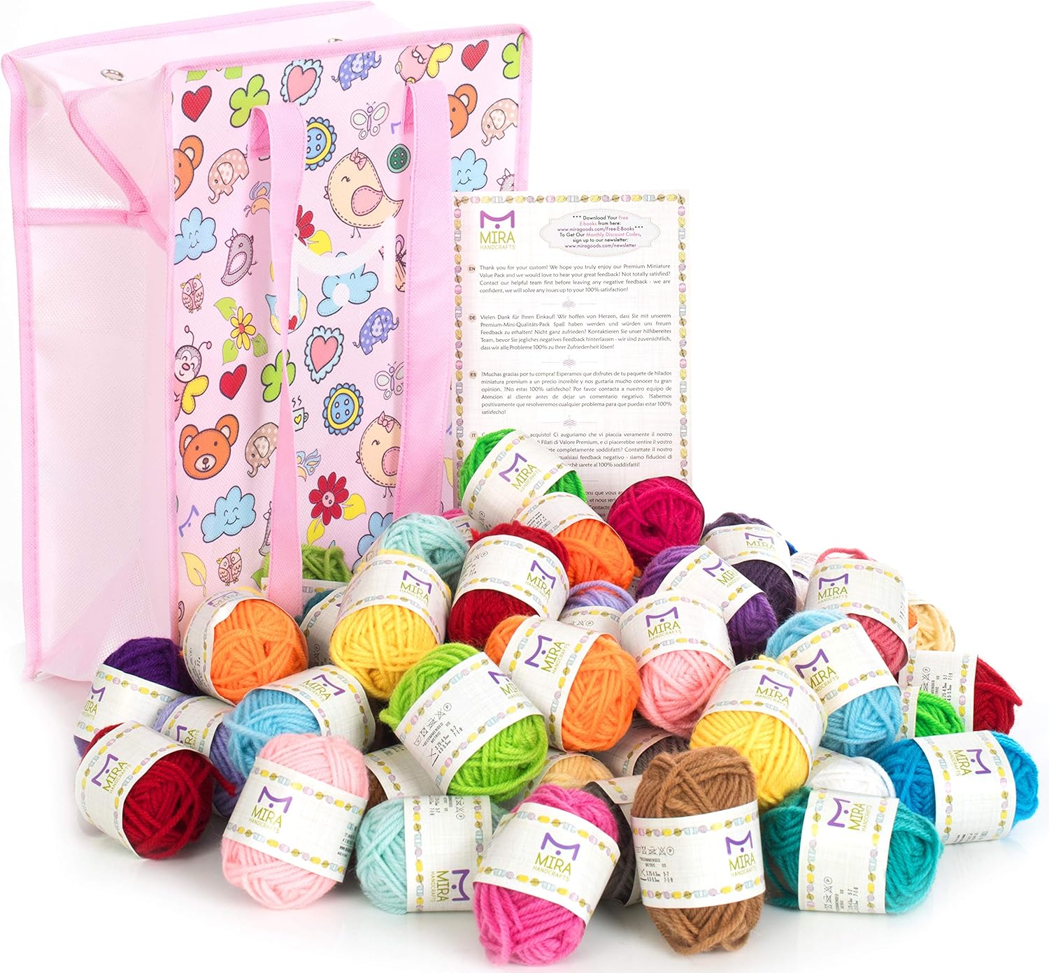 Mira Handcrafts 60 Yarn Bonbons for Crochet and Knitting Acrylic Yarn