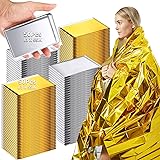 Copkim 100 Pack Emergency Foil Thermal Blanket Bulk