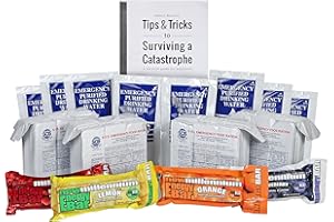 SOS FOOD LABS, INC. S.O.S. Rations Emergency 3600 Calorie Food Bar - with 5 Year Shelf Life W/ water and Millenium bars 4 Pack (jeff browns tips)