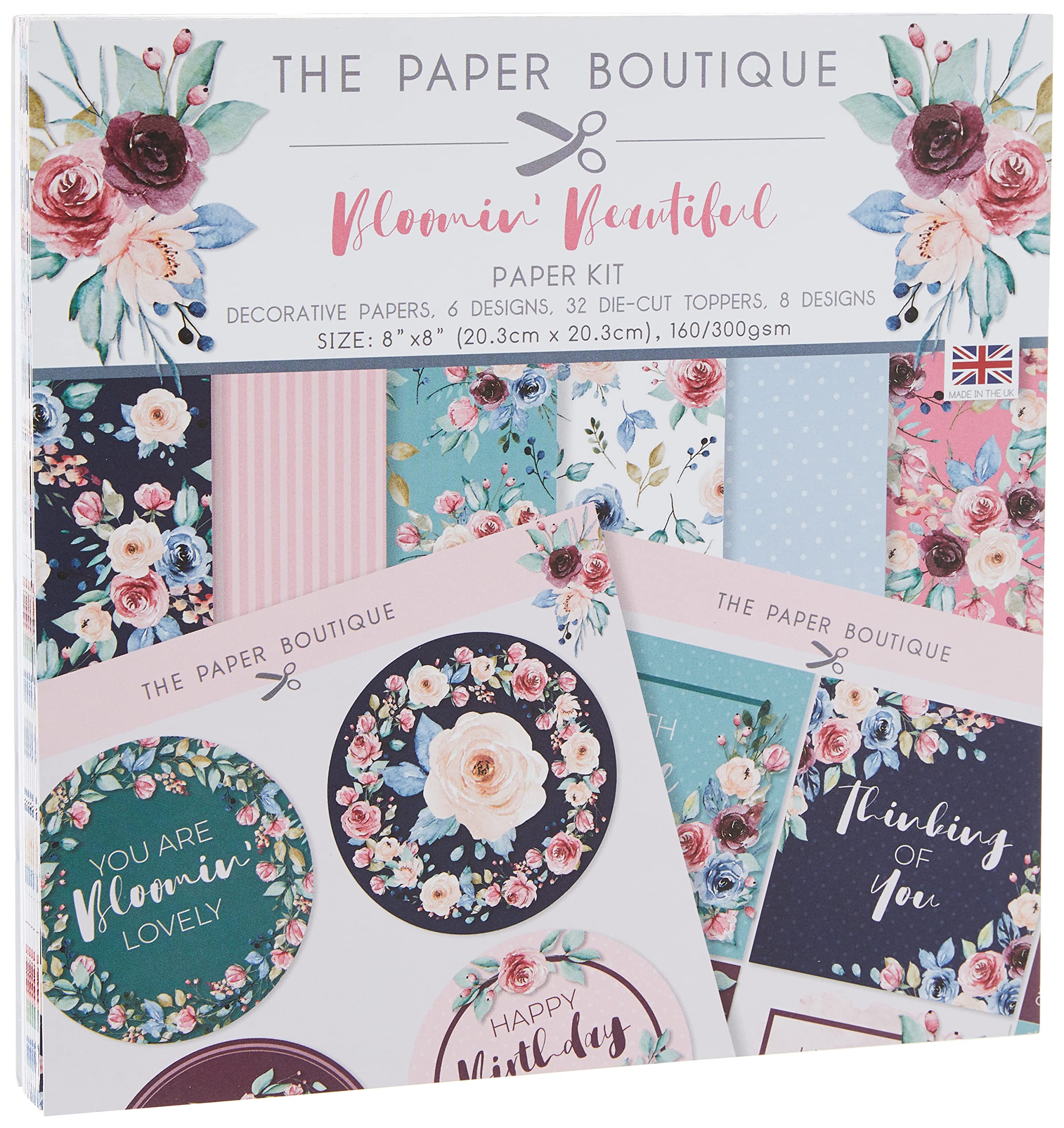 The Paper Boutique - Bloomin Beautiful - Paper Kit, 8"x8"