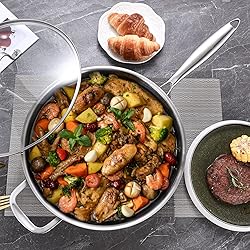 LOLYKITCH 6 QT Tri-Ply Stainless Steel Non-stick