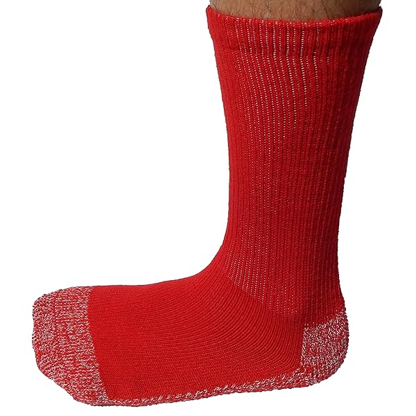 Cushees Men's RED (3-pack) Triple Thick Crew Socks [160] (Large)