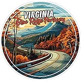 Blue Ridge Parkway Virginia Sticker 4 Inch City Travel Souvenir Destination - Waterproof Vinyl Decal for Laptop Water Bottle Car Tumbler - Durable Aesthetic Long-Lasting Stickers for Adults ID44990