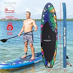 SereneLife Inflatable Stand Up Paddle Boardwith