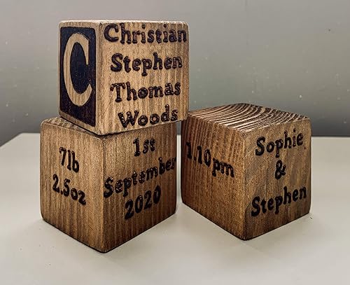 personalised baby blocks