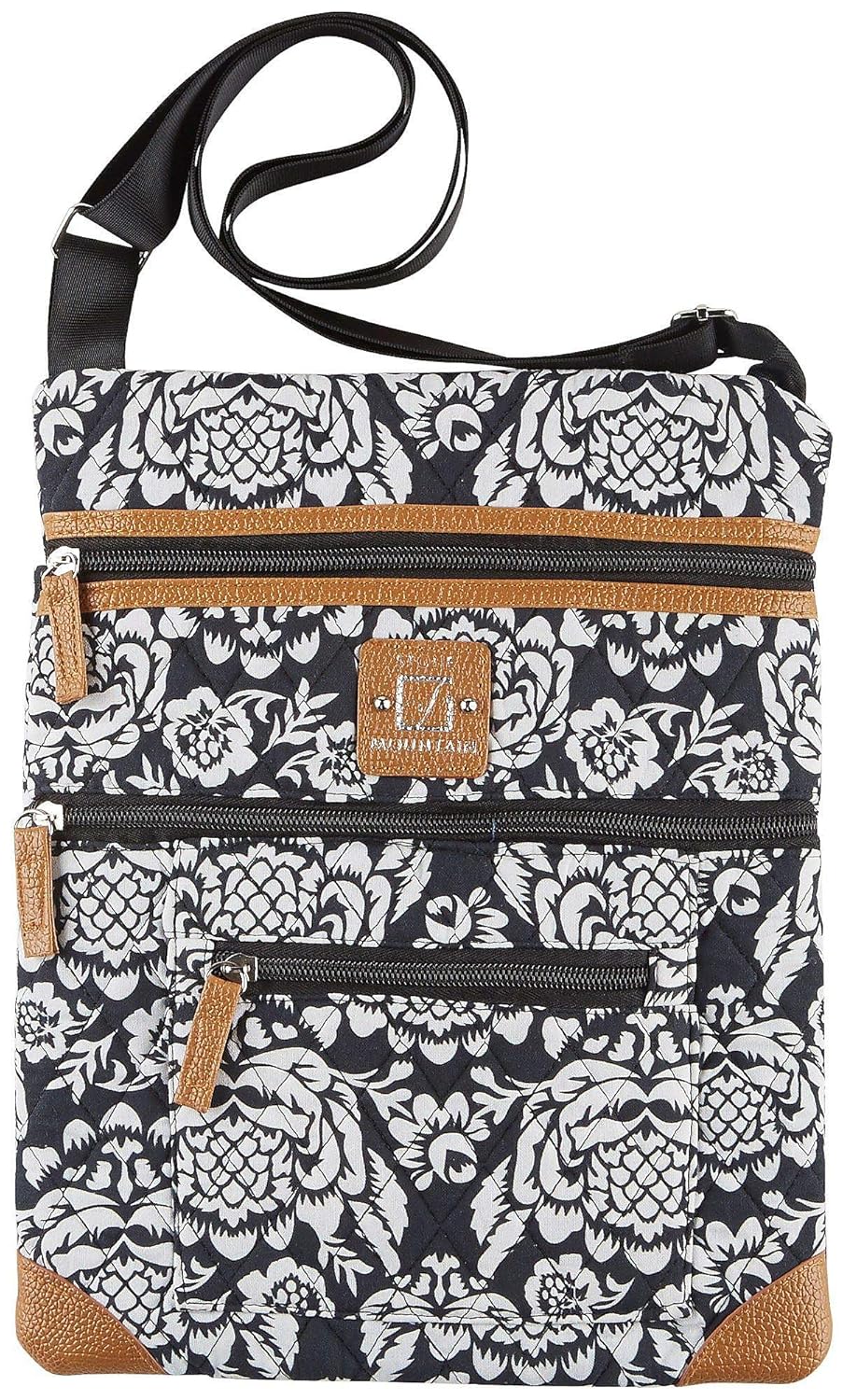 Stone Mountain Lockport Batik Quilted Handbag One Size Black/white