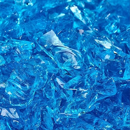 Amazon Com Bermuda Blue Crushed Fire Glass For Indoor And