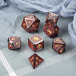 DNDND Metal Dungeons and Dragons Dice Set, 7 PCS