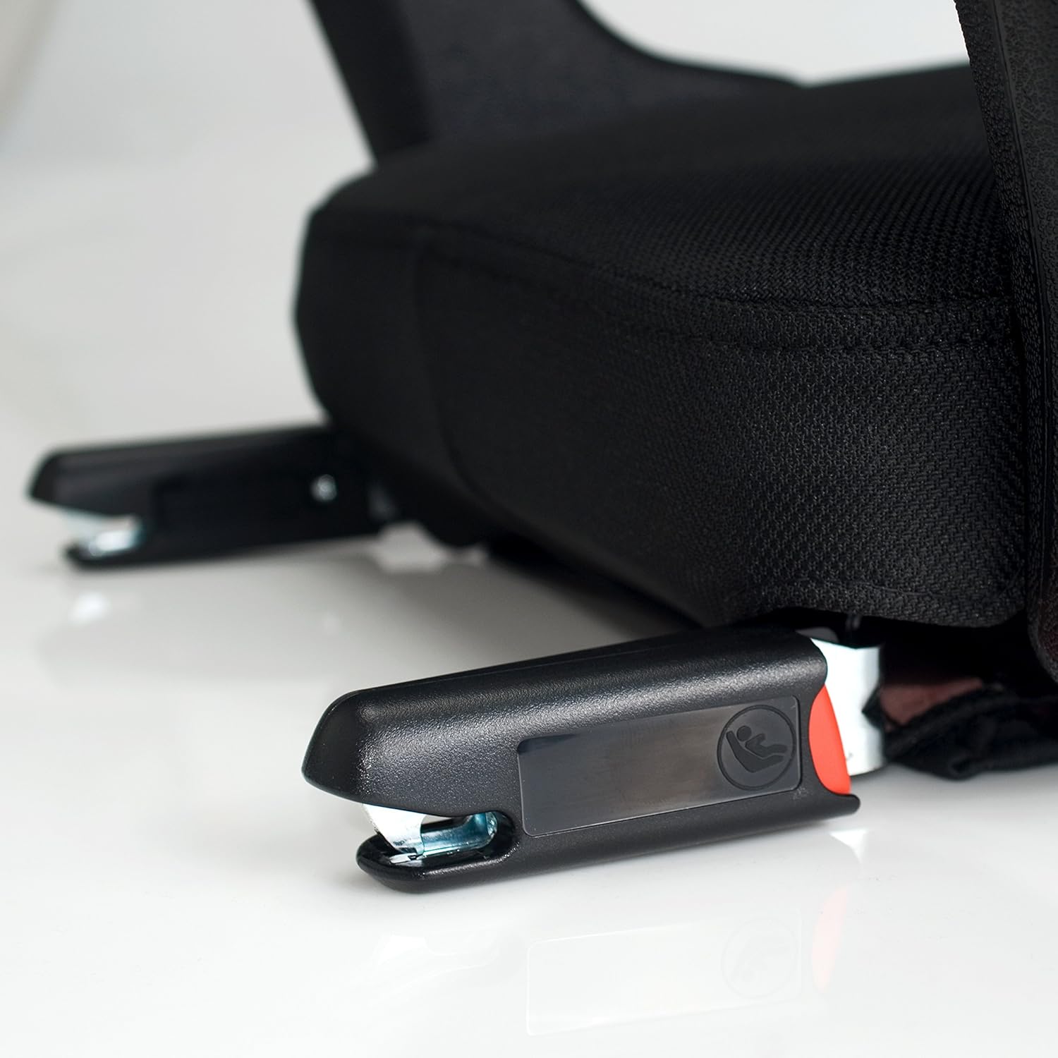 Backless booster seat with latch