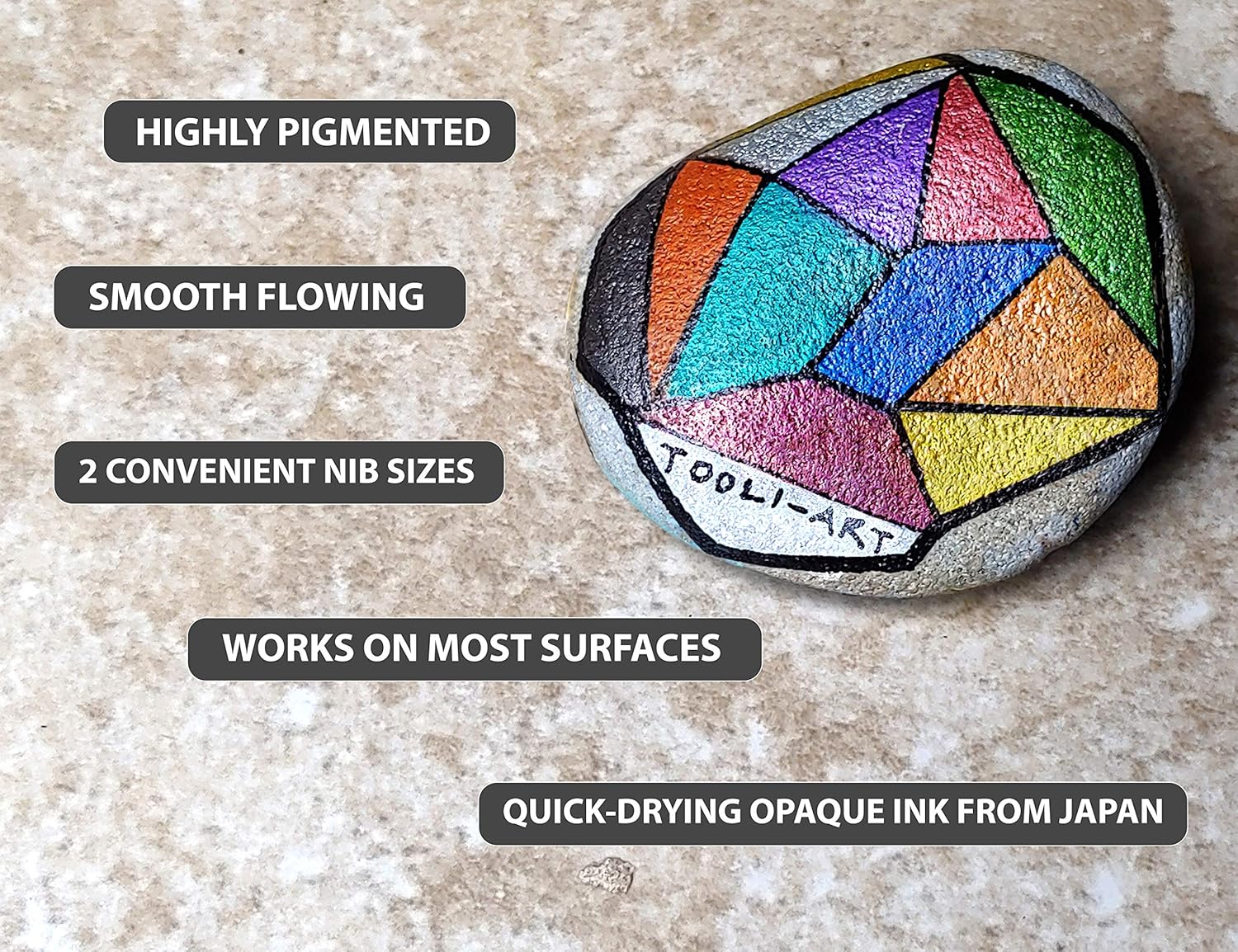 Acrylic Paint Markers Paint Pens Special Colours Set Extra Fine And Medium Tip Combo for Rock Painting Canvas, Fabric, Glass - Image 4