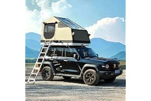 MELLCOM Inflatable Rooftop Camping Tent, Car Tent with Removable Canopy, Telescopic Ladder, Inflatable Mattress for 2-3 Perso