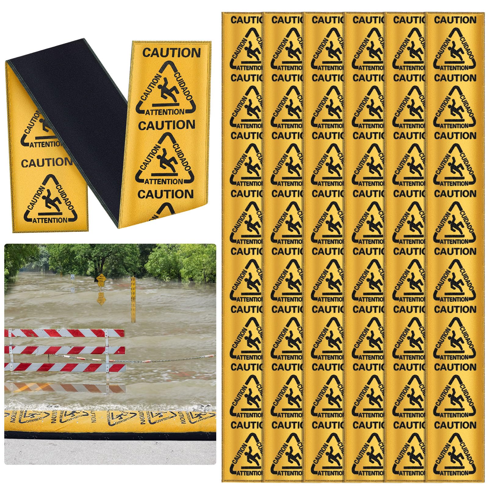 Photo 1 of ***Factory Seal****
Frienda 4 Pcs Water Activated Flood Barrier | 5ft l x 8in H | Sandless Home Flood Prevention | Garage Basement Door Rain Absorbent | Alternative to Sandbags