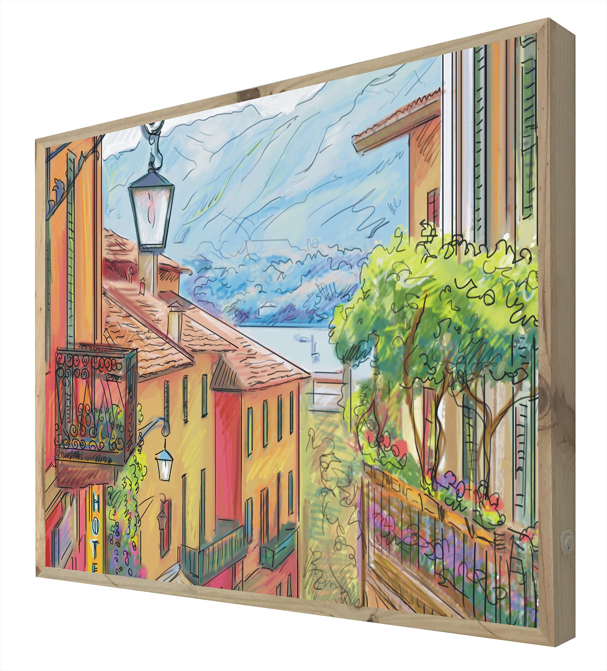 Vintage Lighted Sign with LED Light City