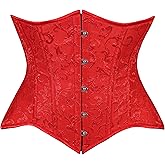 Daisy corsets womens Daisy Corsets Womens Red Brocade Waist Cincher Underbust Corset Top and Plus Size
