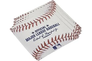 AMSCAN Rawlings Baseball Beverage Napkins - 5" x 5" (Pack Of 16) - Vibrant Multicolor Paper Party Napkins & Unique Design, Great For Celebrations & Events