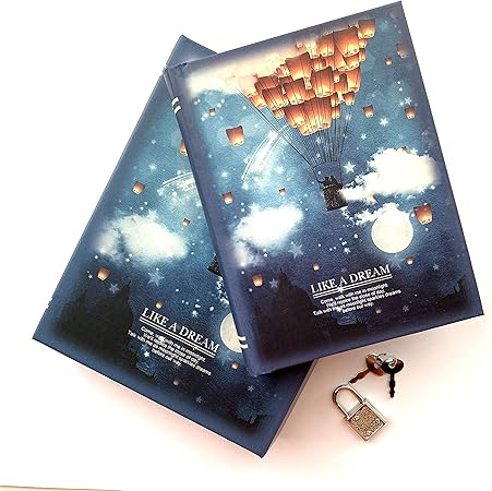 Amazon 日記帳 鍵付き ダイアリー 秘密ノート 未来日記 メモ帳 1年 21 かわいい おしゃれ パラーシュート 日記帳 文房具 オフィス用品