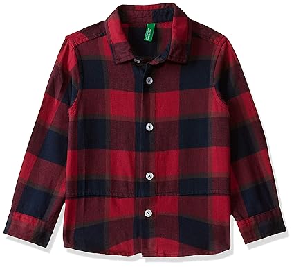 Baby Boys Checkered Regular Fit Shirt