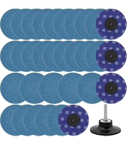 50-Pack 2-Inch Roloc Sanding Discs – R-Type Quick Change, Choose Your Grit (40 To 120), Premium Aluminum Oxide For Smooth Finishing