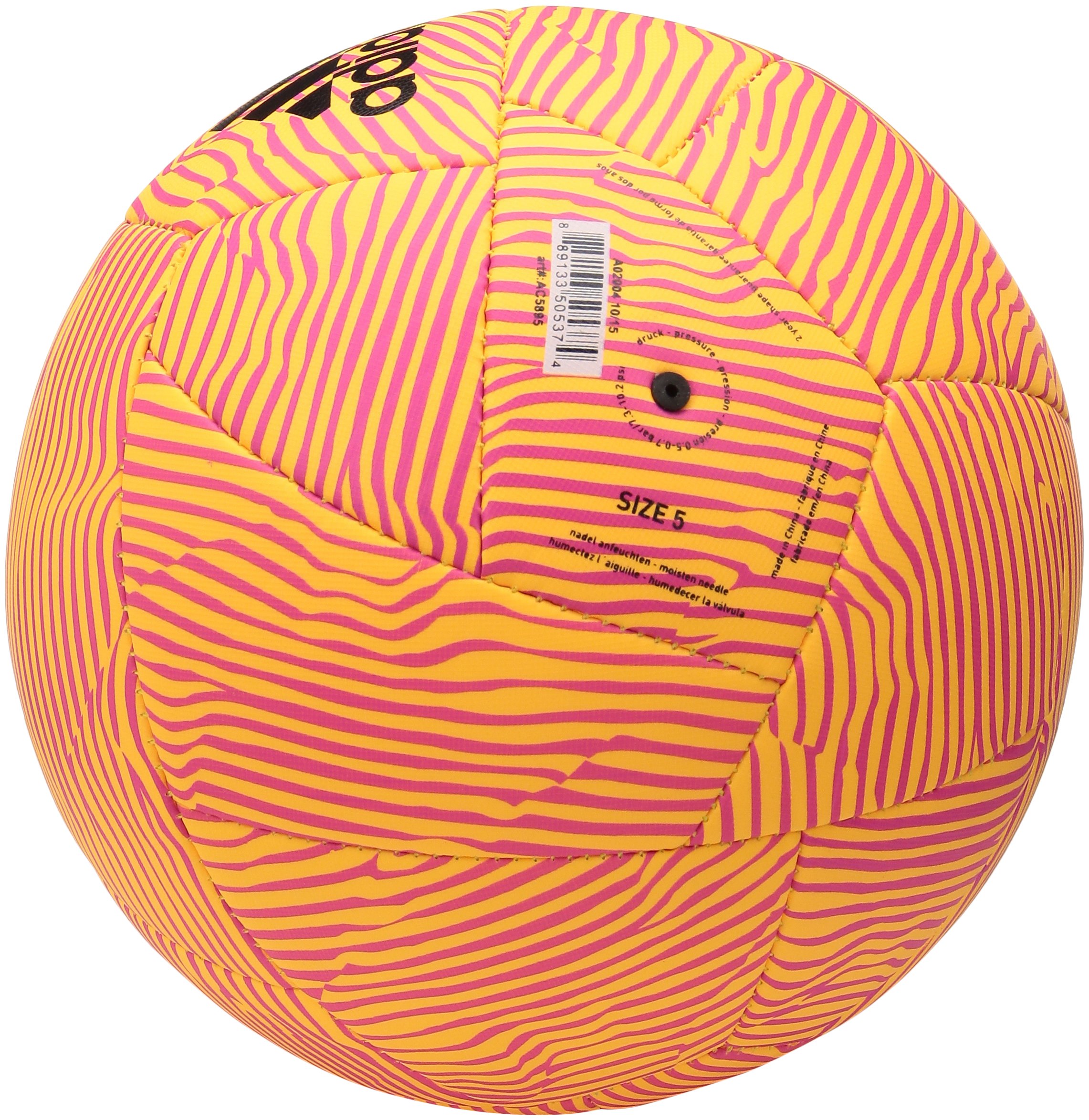 Adidas Performance X Glider Soccer Ball, Solar Gold/Shock Pink/Black, 5