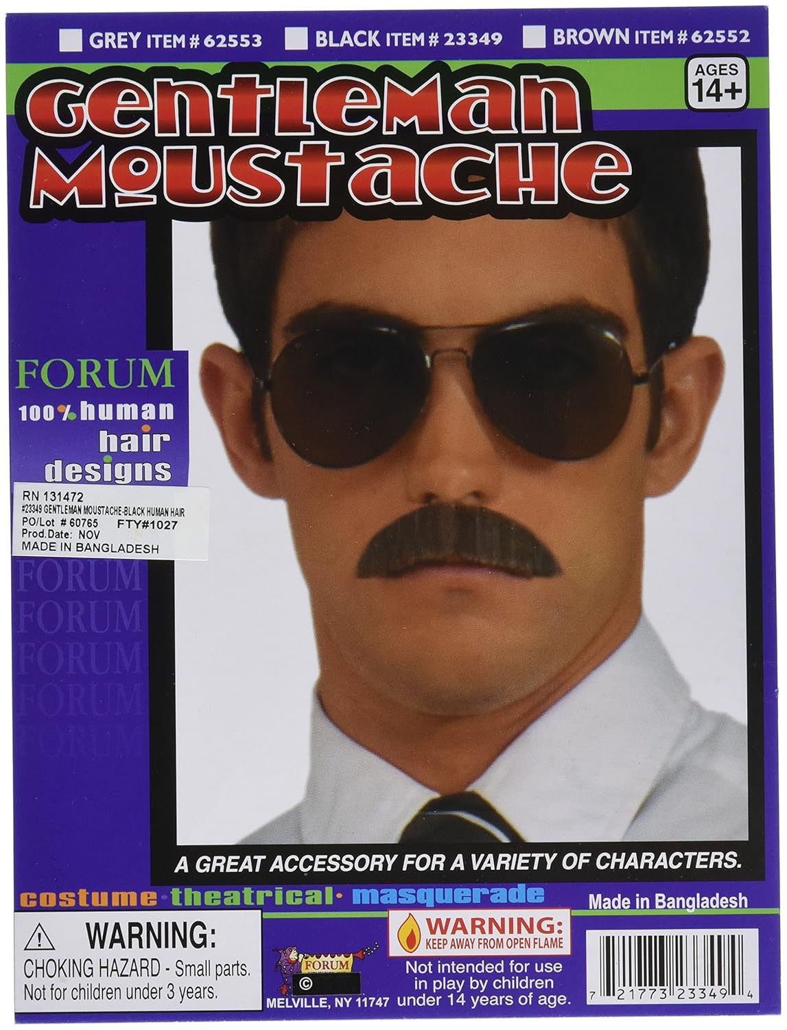 Amazon Com Forum Novelties 23349 Gentleman Moustache Black Toys