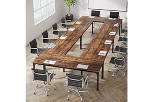 Tribesigns 19FT Conference Table,Large Rectangle Meeting Seminar Table for 16-22 Person,Long Business Tables (Only Table)