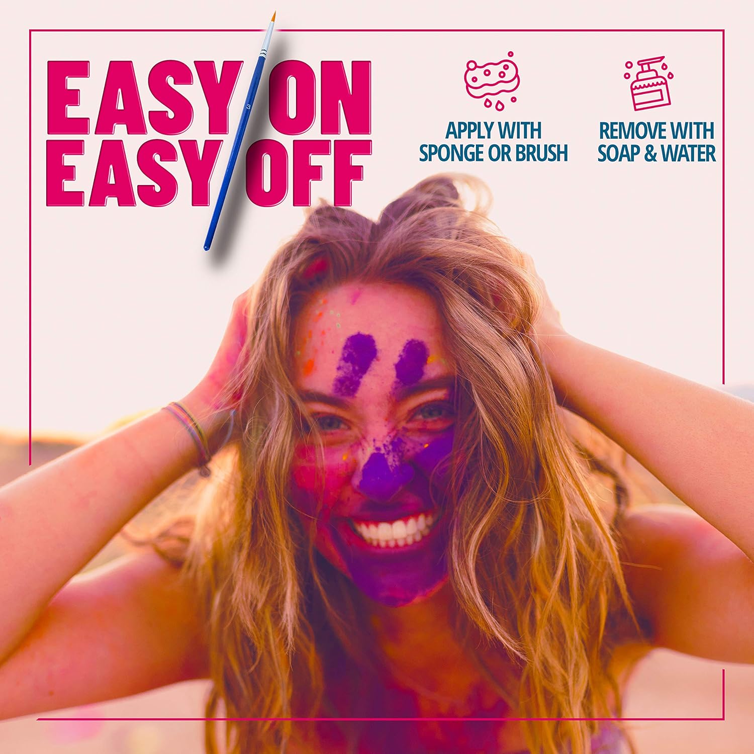 Blue Squid Face Paint Pro 12x10g Classic Colour Palette, Professional