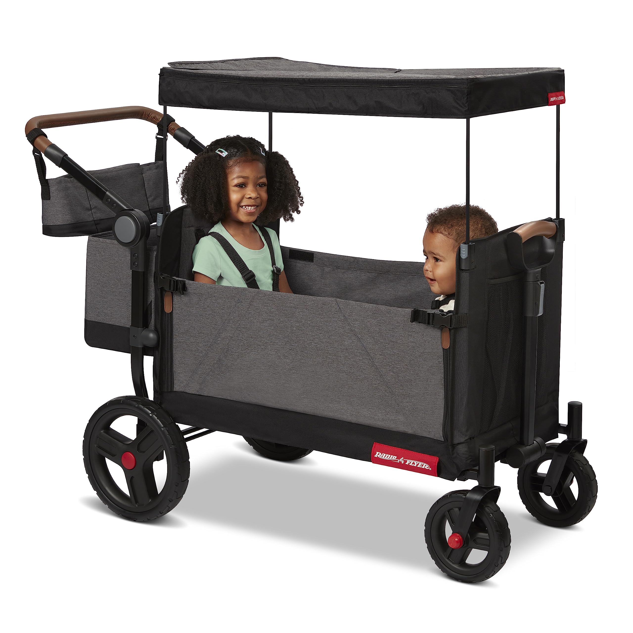 Radio Flyer Atlas Stroll N Wagon, Folding Wagon for 1+ Years - Gray