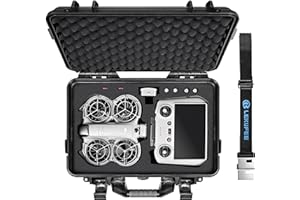 Lekufee Waterproof Hard Carrying Case for DJI Neo 2, Fly More Combo, DJI RC 2/RC N3, Battery(5 pcs), Charging Hub, and Other 